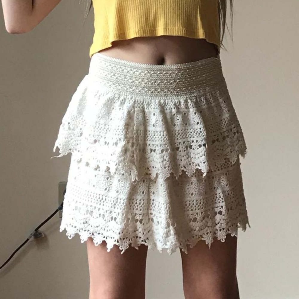White skirt
